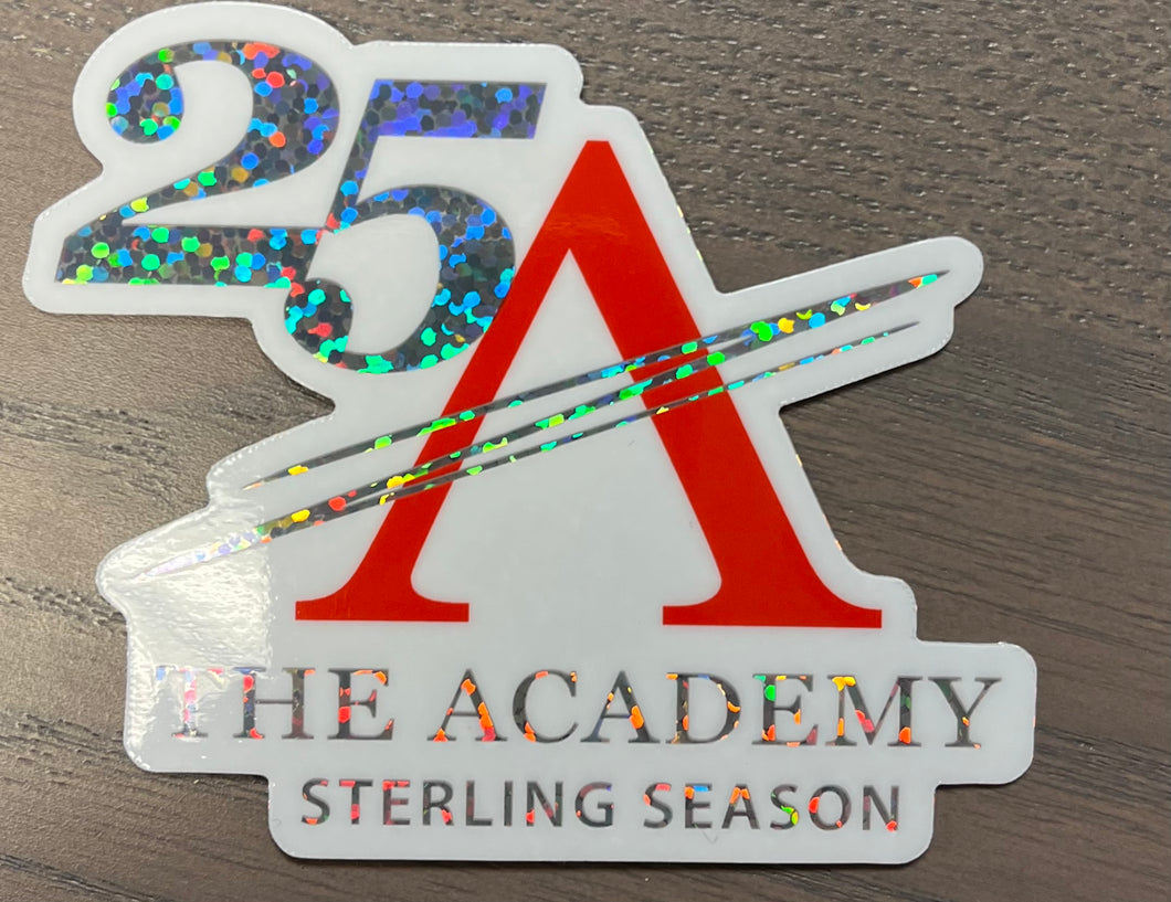 25th Sterling Silver Anniversary Stickers